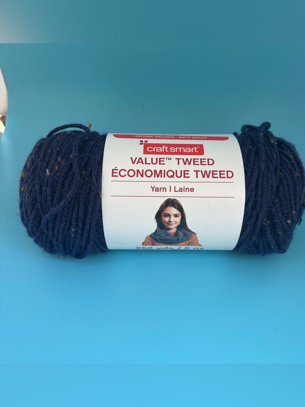 Craft Smart Value Tweed Yarn, Navy